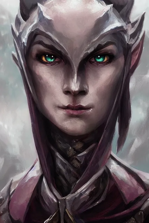 Image similar to dungeons and dragons character dark evil elf closeup portrait, dramatic light, lake background, 2 0 0 mm focal length, painted by stanley lau, painted by greg rutkowski, painted by stanley artgerm, digital art, trending on artstation