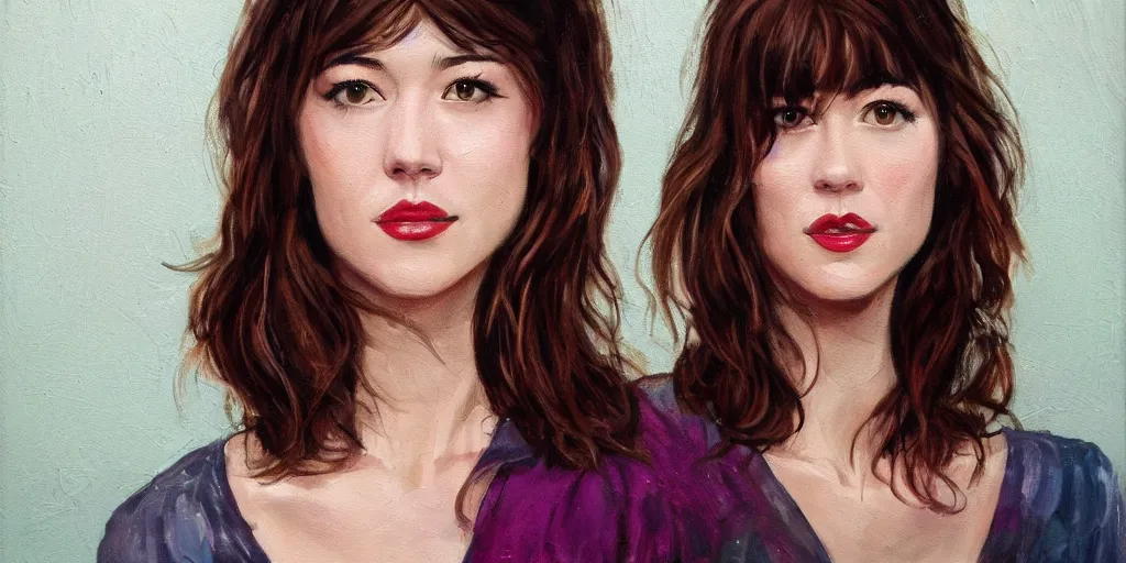 Image similar to Mary Elizabeth Winstead, painted