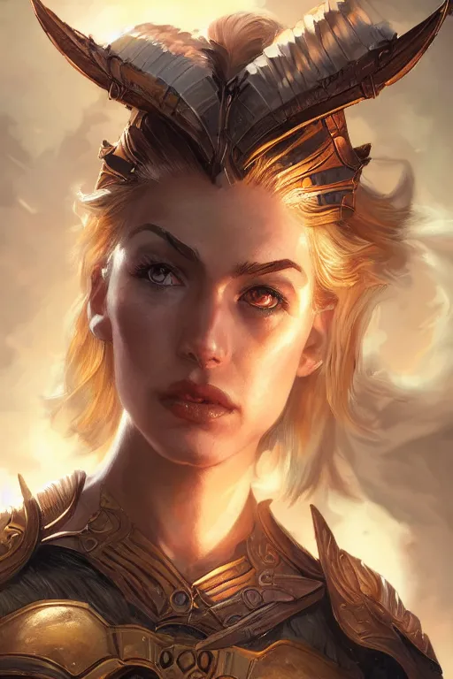 Image similar to amazon valkyrie athena, d & d, fantasy, portrait, highly detailed, headshot, digital painting, trending on artstation, concept art, sharp focus, illustration, art by artgerm and greg rutkowski and magali villeneuve