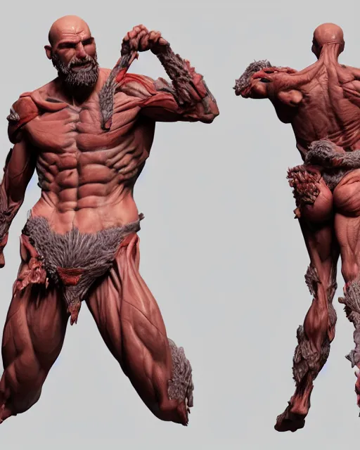 Image similar to Highy detailed anatomy sculpture by artist from league of legends and god of war, 8K, unreal 5, art station, global, illumination, zbrush, clay sculpture