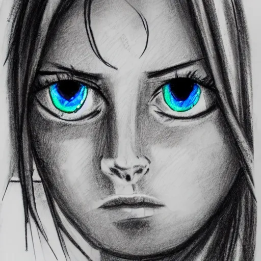 Image similar to sketch of a girls eyes with tears in them