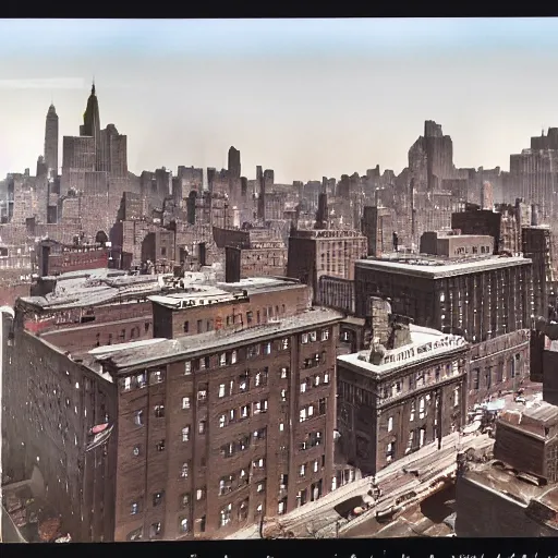 Image similar to colorized photo in nyc in 1 9 3 5