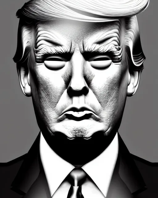 Prompt: digital art, portrait of donald trump sweating profusely, by alan dean, by ross tran, ultra detailed, character design, concept art, trending on artstation,