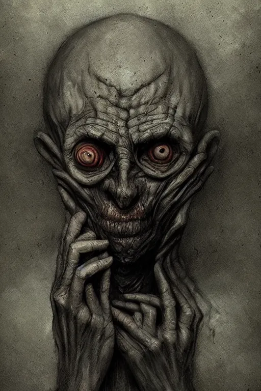 Prompt: a dark priest in the style of Anton Semenov, horror, macabre art, realistic painting, high definition, digital art, very detailed