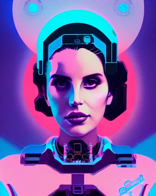 Prompt: portrait of lana del rey as a cyborg. intricate abstract. intricate artwork blue and pink lighting, by tooth wu, wlop, beeple, dan mumford. concept art, octane render, trending on artstation, greg rutkowski very coherent symmetrical artwork. cinematic, key art, hyper realism, high detail, octane render, 8 k, iridescent accents