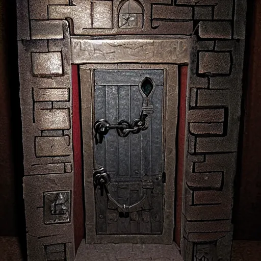 Image similar to secret door in a dungeon, d & d, photo