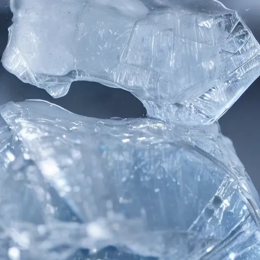 Image similar to see through clear sheet of ice sheet of ice in front of face behind ice 80mm eye close up