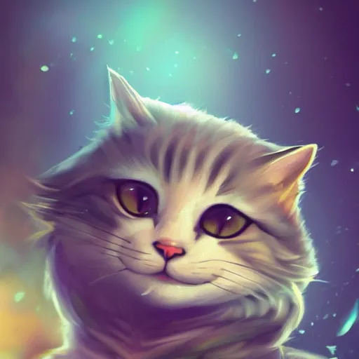 Image similar to cat theme logo, cat theme banner, cat design, a smiling cat, art photography style, trending on artstation, warm light, lovely and cute, fantasy art, 8 k resolution, cynical realism