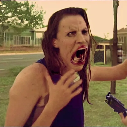 Prompt: screenshot from the movie Rabid Vampire Bats Attack!