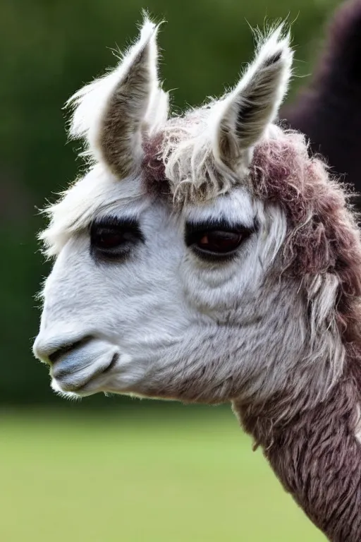 Image similar to A llama with the features of Boris Johnson