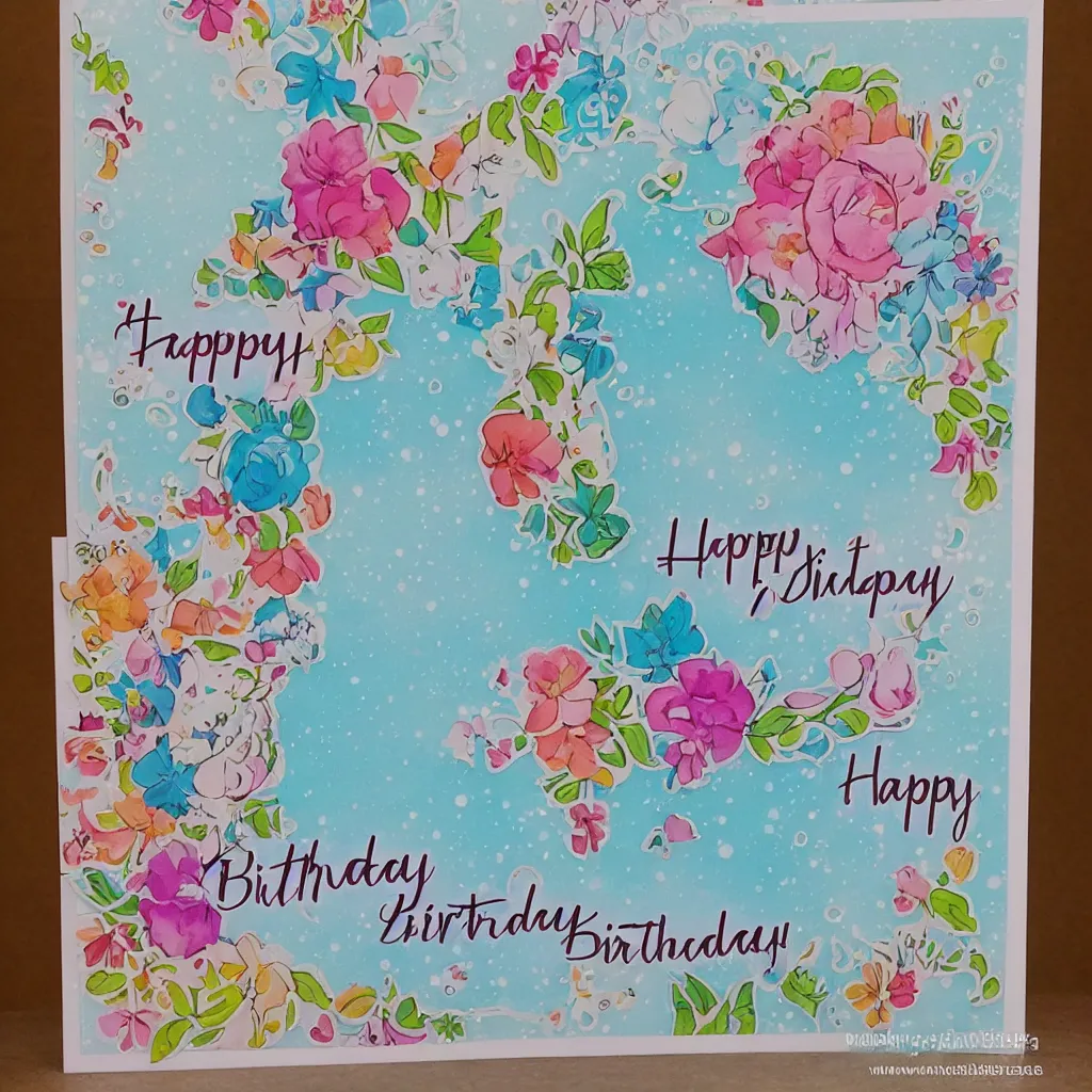 Prompt: a happy birthday card for Yuvia's 26th birthday