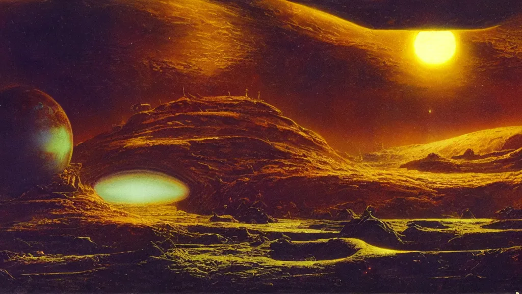 Image similar to otherworldly atmosphere of an evolving alien planet by arthur haas and bruce pennington and paul lehr, cinematic matte painting