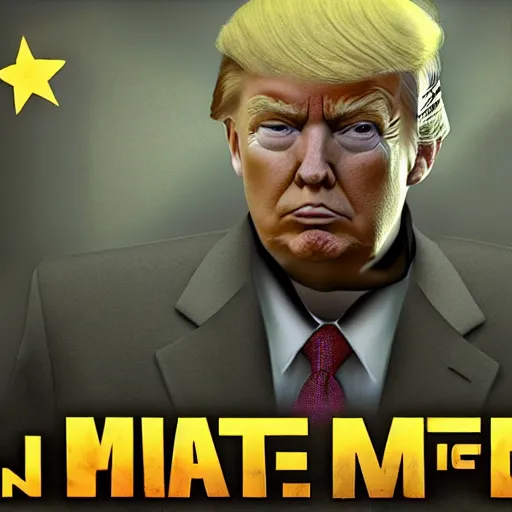 Image similar to Donald Trump as a half life 1 character, video game screenshot, rule of thirds