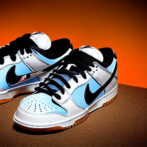 Image similar to a pair of nike dunk low panda photograph