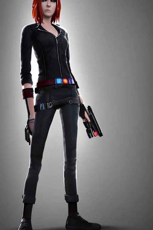 Prompt: Chloe price from life is strange as Black Widow