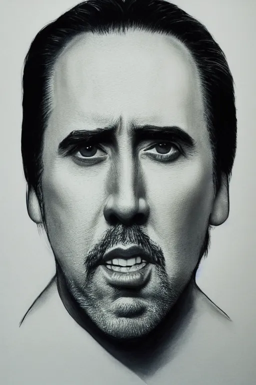 Image similar to nicholas cage, portrait, unreak engine 5, extremely detailed,