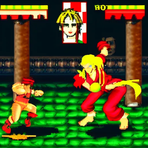 Image similar to shakira snes street fighter style