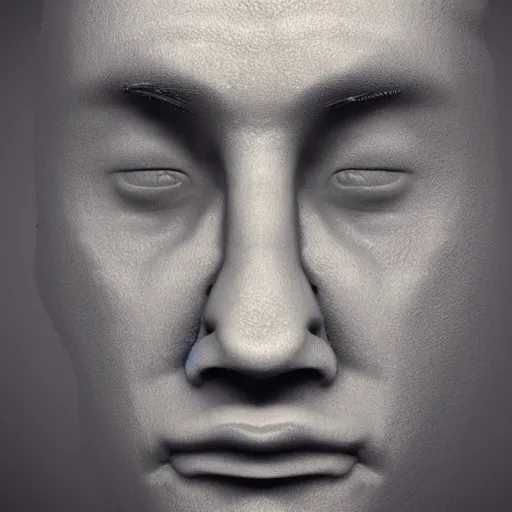 Prompt: man face made of smoke particles octane render