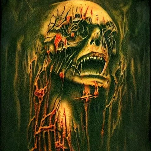 Image similar to dark tattoo, acid rich colors, giger beksinski gammell horror king chaos, bleeding colors, big budget movie scene, horror reality, award winning photograph, cinematic lighting, realistic!, hyperrealism, realistic refine flavor, real polaroid picture