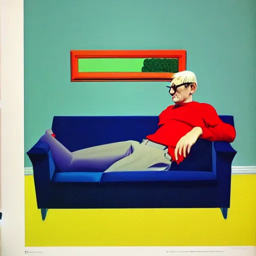 Image similar to Couch Surfing by David Hockney, Andy Shaw, Edward Hopper, 1968, exhibition catalog