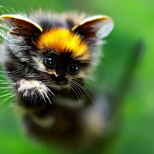 Image similar to photo of a bee that looks like a kitten