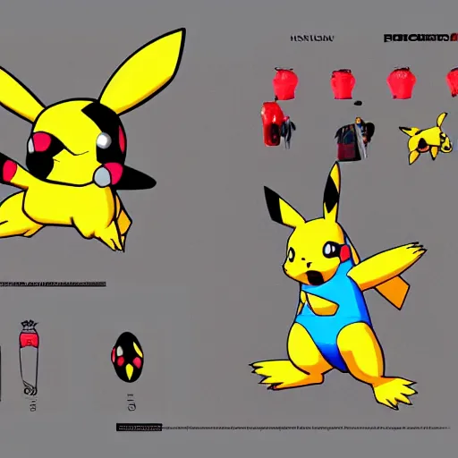 Image similar to Bodybuilder pikachu in Belo Horizonte, concept art