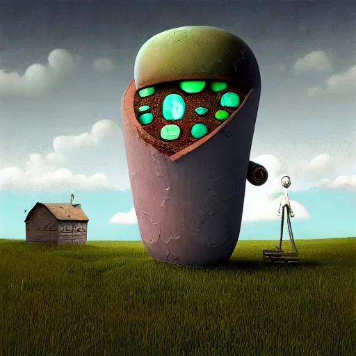 Image similar to gediminas pranckevicius paranoid android illustration