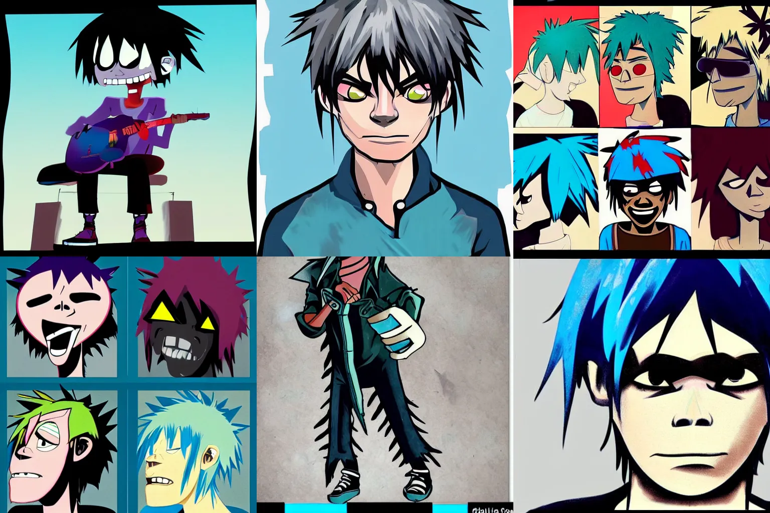 Prompt: 2D from Gorillaz Phase 1