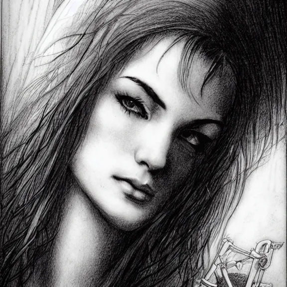 Prompt: a highly detailed portrait in the style of charles dana gibson and in the style of luis royo.