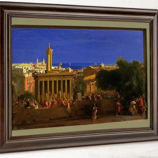 Image similar to Barcelona painted by Thomas Cole