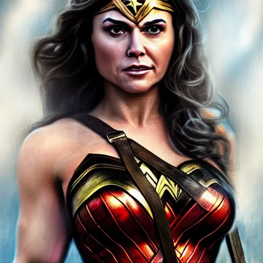 Prompt: danny devito in cosplay costume as wonder woman, digital painting, extremely detailed, 4 k, intricate, brush strokes, mark arian, artgerm, bastien lecouffe - deharme