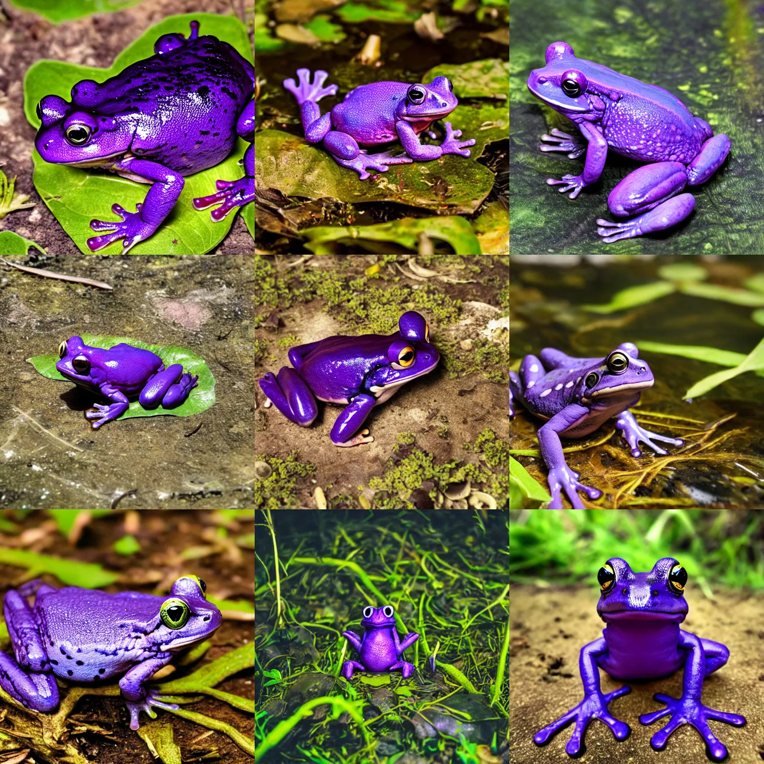 frog with purple on it