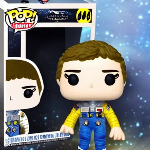 Image similar to astronaut on moon funko pop