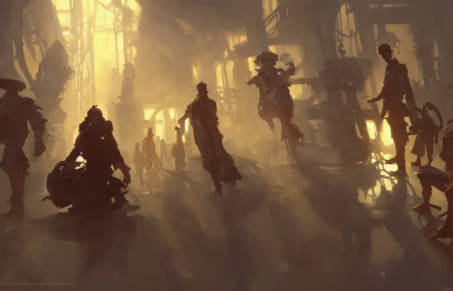 Image similar to greg manchess concept art of a the clockwork dimension, key visual, ambient lighting, highly detailed, digital painting, artstation, concept art, sharp focus, by makoto shinkai and akihiko yoshida and hidari and wlop and greg rutkowski