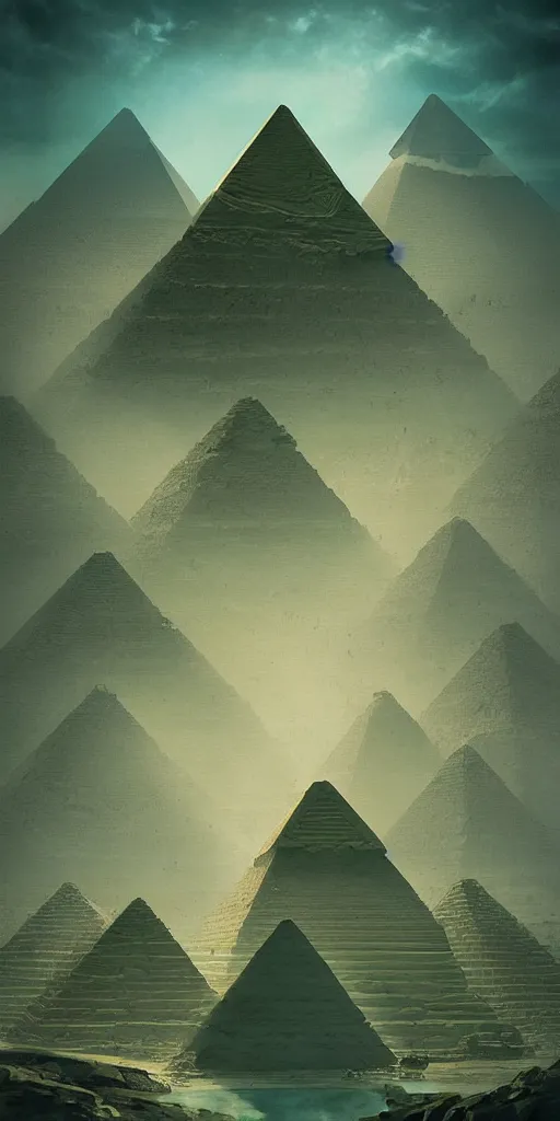 Image similar to derek surreal rutkowski pyramids perfect lucid dream perfect zabrocki k egyptian ancient gods artgerm symmetry!! greg egypt 4 composition green lush a very lighting in detailed dreamlike