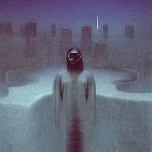 Prompt: gta : dubai, by beksinski