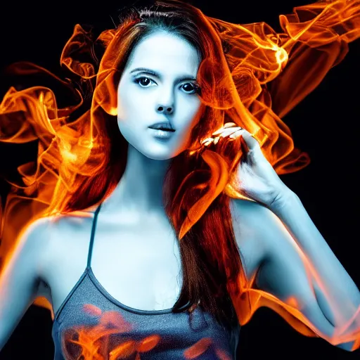 Image similar to radio Xray beauty girl in fire