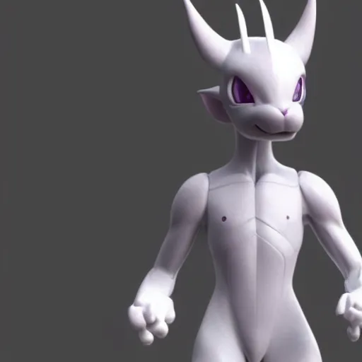 Image similar to mewtwo, photorealistic, high details, 8 k, sharp focus, octane render, volumetric light