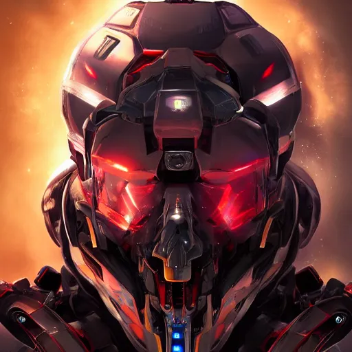 Image similar to centered portrait of a mecha skull ronin, 8k, hyperdetailed, digital painting, futuristic, mechanik, trending on CG society