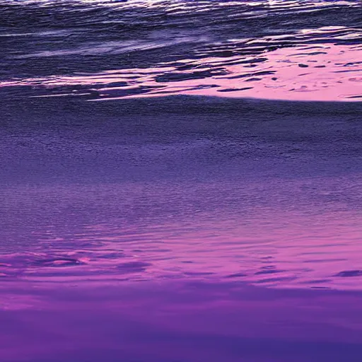 Prompt: purple sunset limbo with a polished sphare on water, the sky falls to the ground, high detail