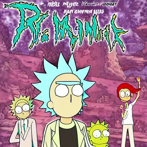 Prompt: Manga-style Rick and Morty