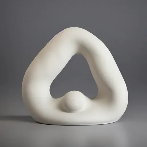 Image similar to modern art, abstract sculpture, white clay, moma, 8 k