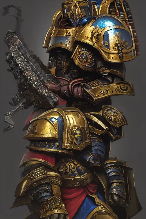 Image similar to armor portrait heros warhammer 4 0 k horus heresy fanart - the primarchs emperor by johannes helgeson animated with vfx concept artist & illustrator global illumination ray tracing hdr fanart arstation zbrush central hardmesh 8 k octane renderer comics stylized