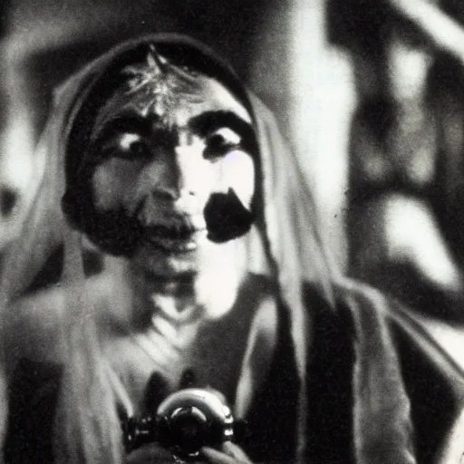 Image similar to A tikbalang, 16mm film, ethereal, horror