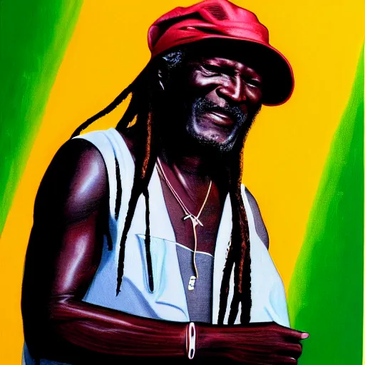 Image similar to portrait of alpha blondy by deodato, very detailed, 4 k