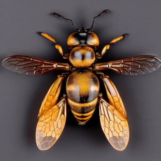 Prompt: antique 🐝 entomology specimen, victorian, scientific, symmetry, hd,