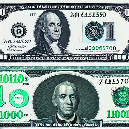 Image similar to crisp 1 0 0 dollar bill