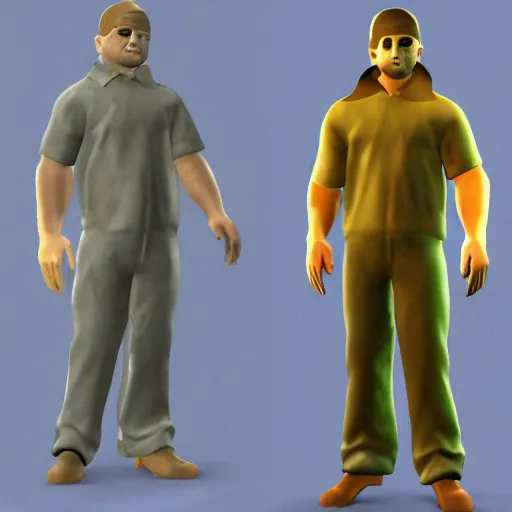 Image similar to 3D character ps2 graphics 1999