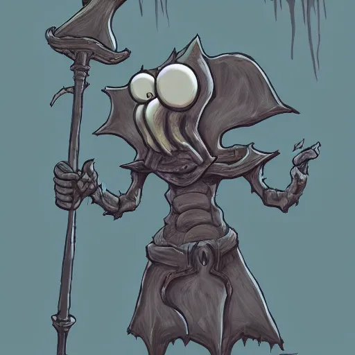 Image similar to squidward as a dark souls boss by Ori Toor