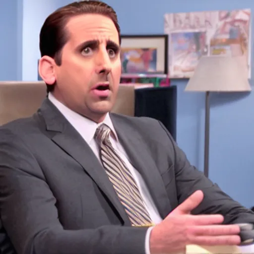 Prompt: michael scott rapping